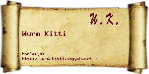 Wurm Kitti névjegykártya